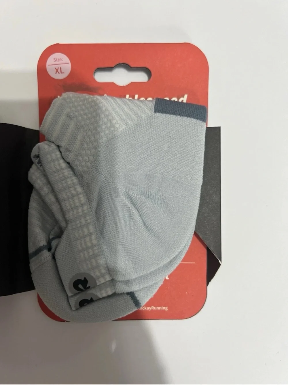 NWT Rockay Accelerate Running Socks XL Light Blue Ankle No-Show
